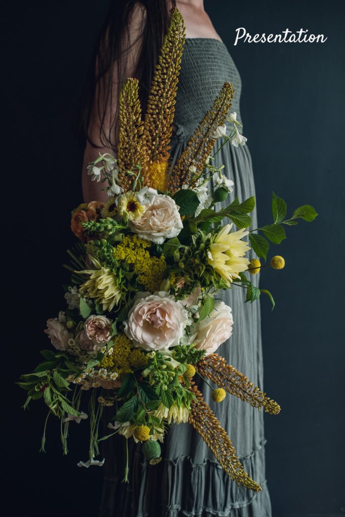 8. presentation copy stunning presentation style bouquet with roses and foxtail lilies