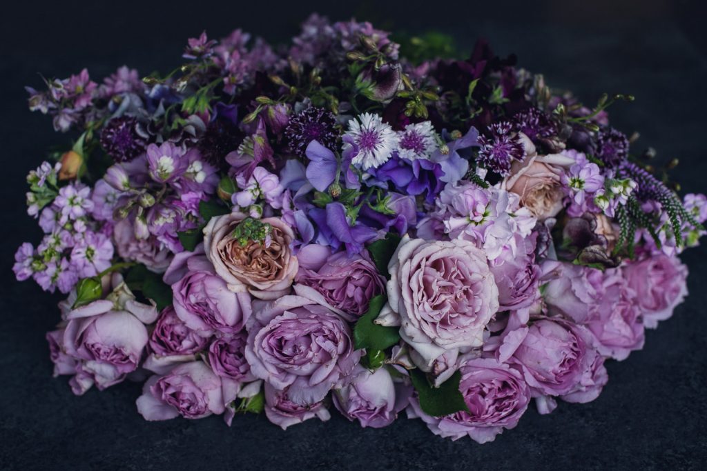 5. monochromatic-gradiant-purple-umbre-color-theory-bunches-web-14 umbre of purple monochromatic flowers