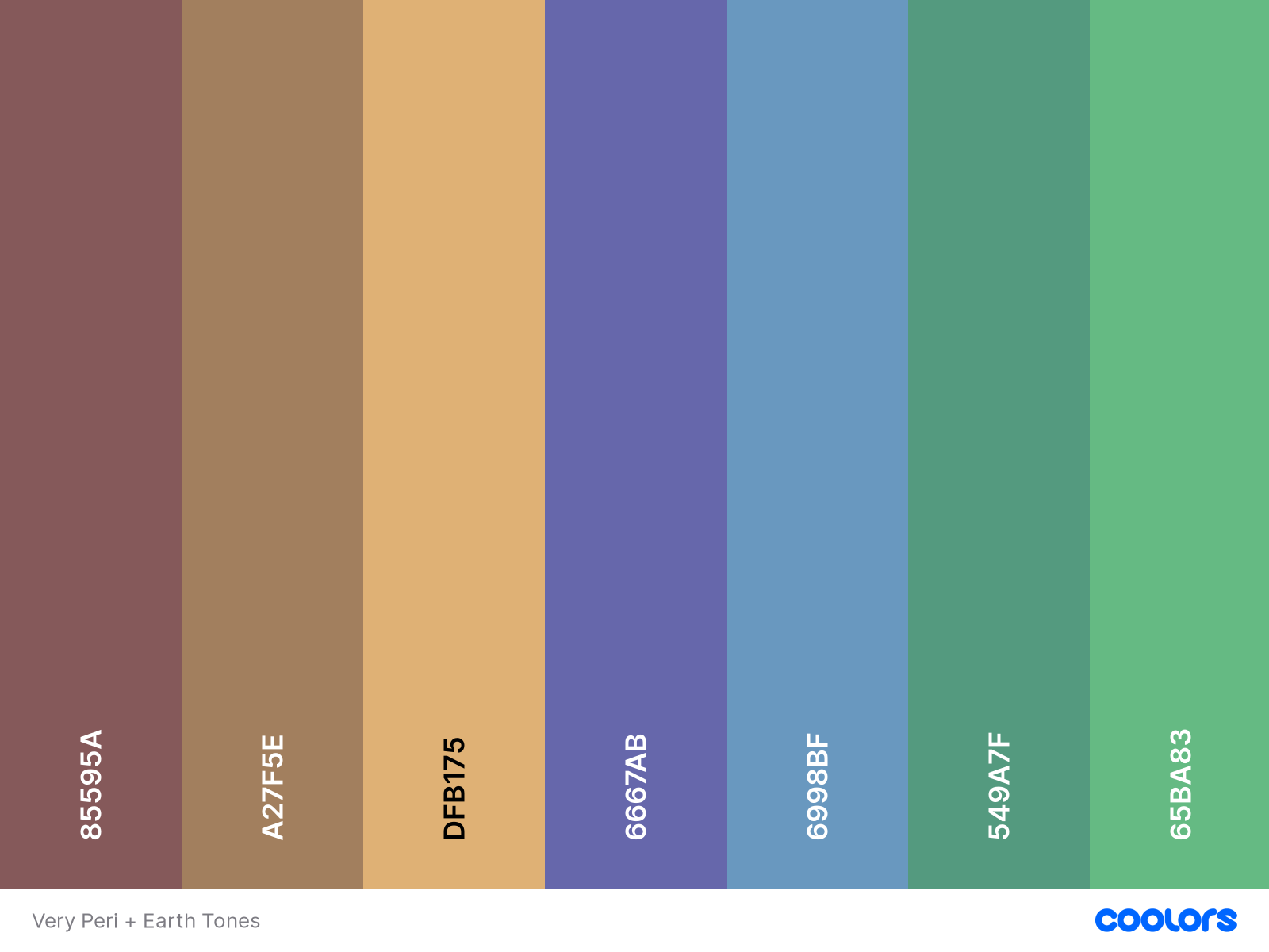 very peri and earth tones color palette