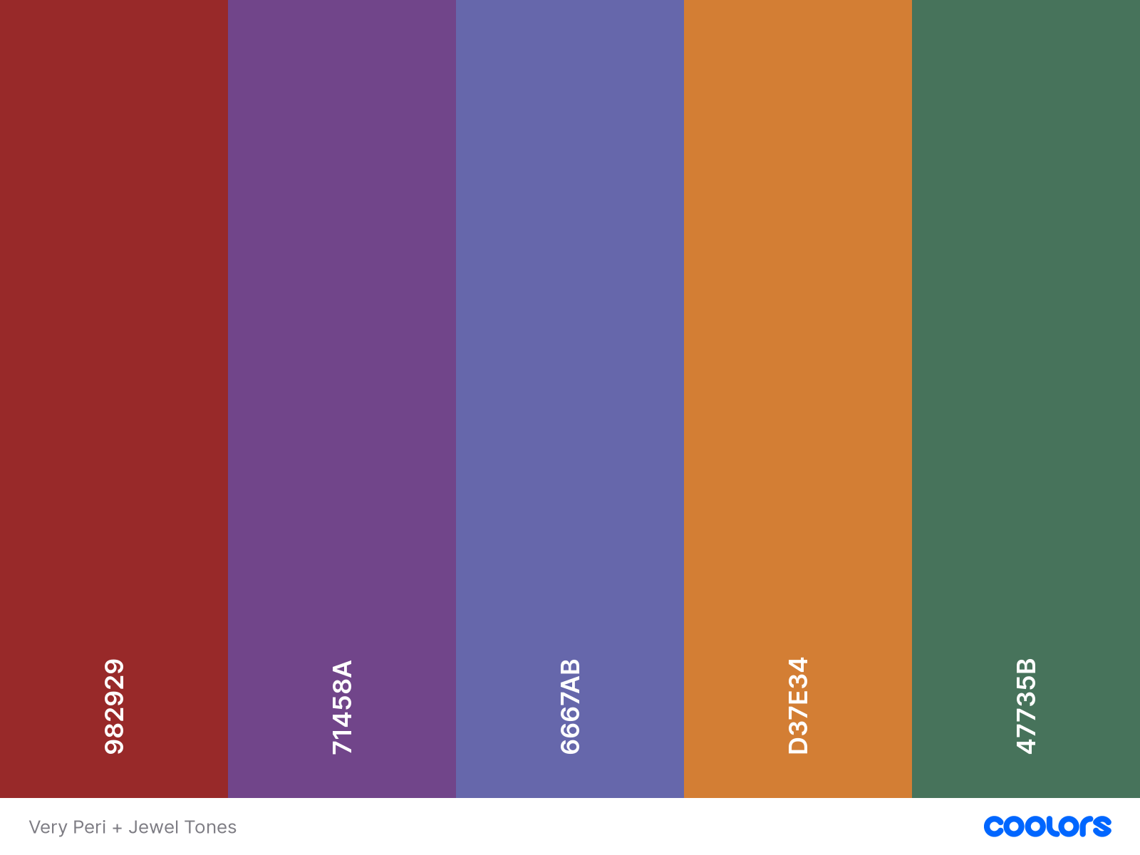 very peri jewel tone color palette