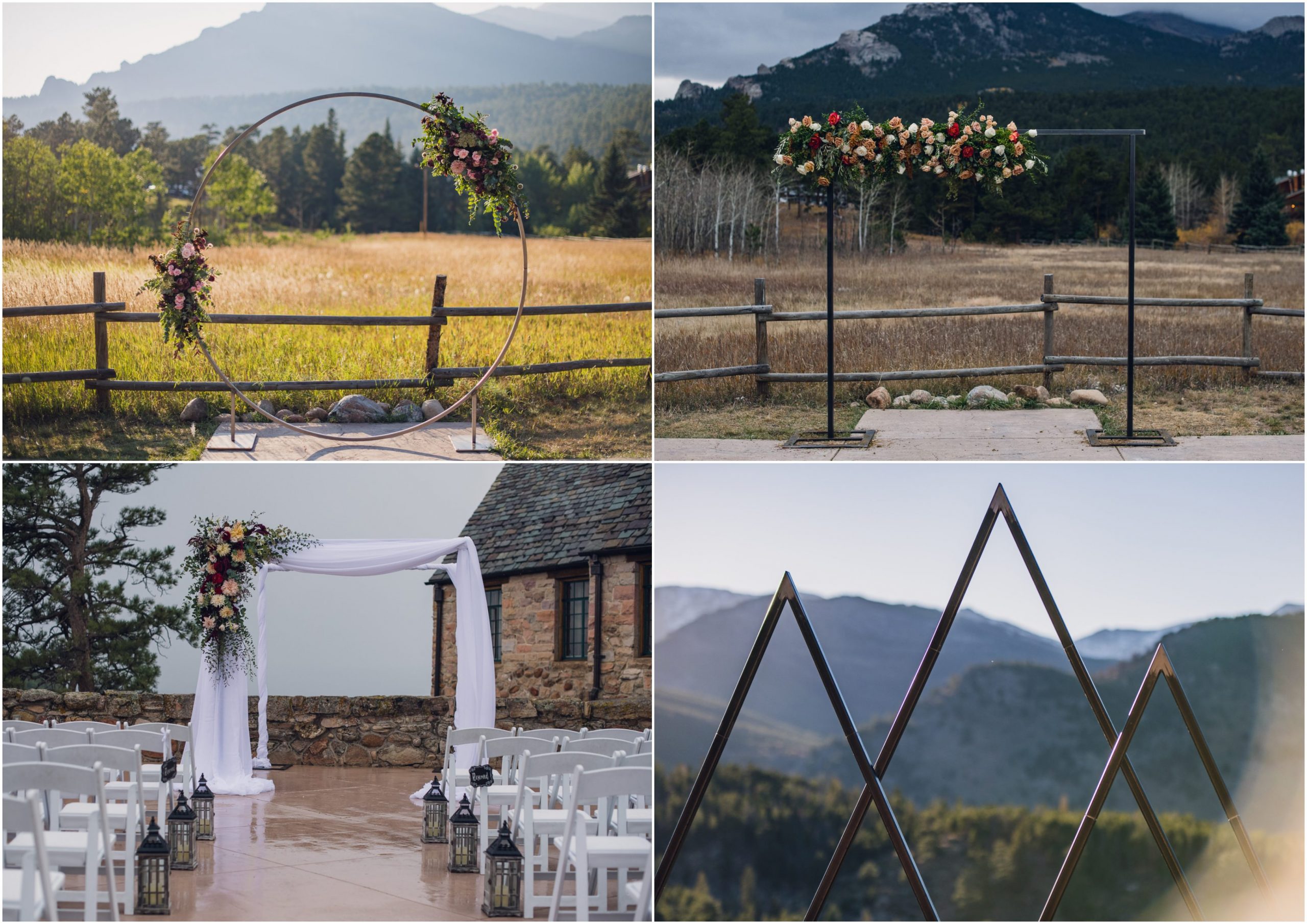 steel arches collage steel arch shapes for colorado wedding ceremony