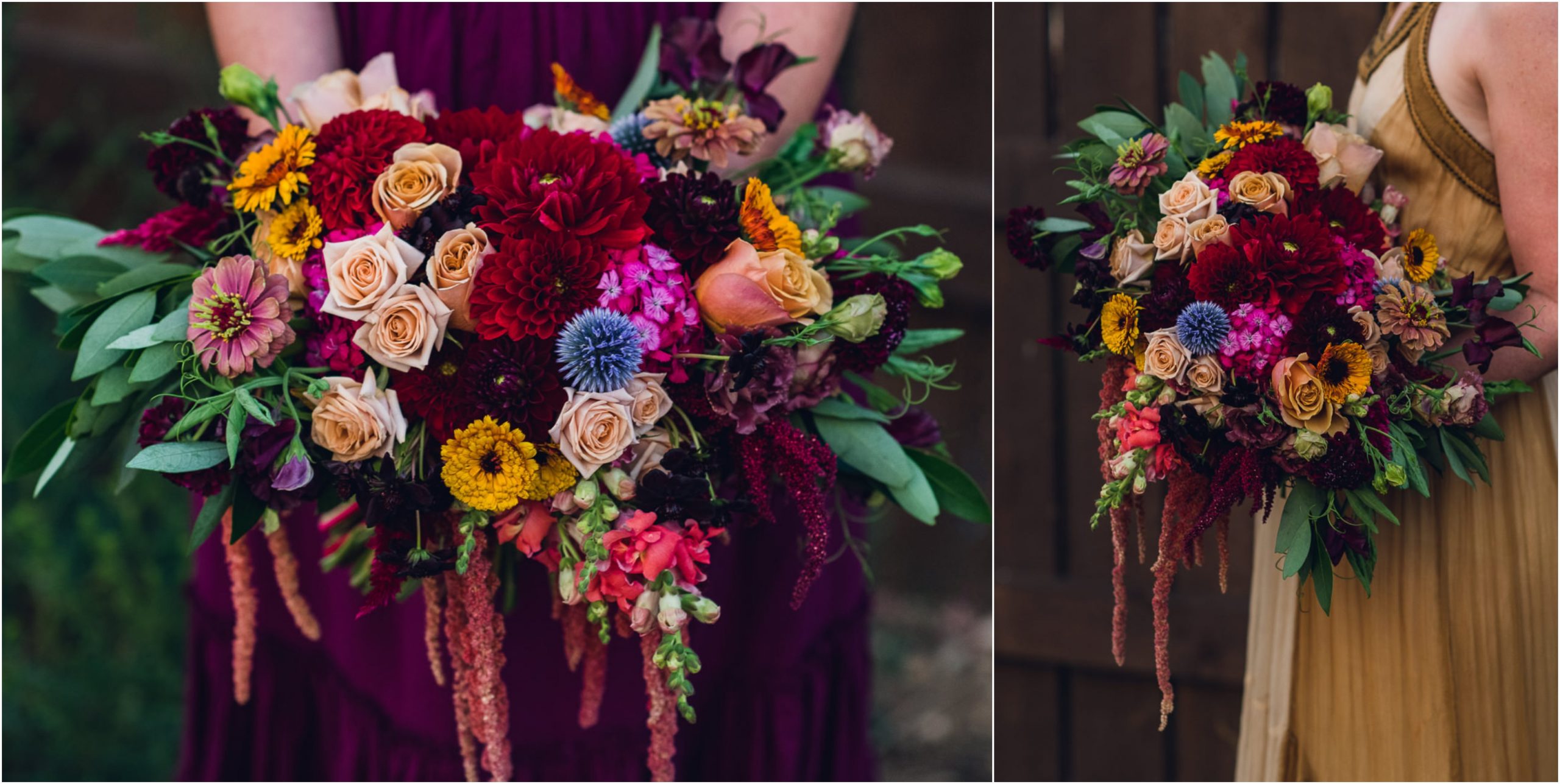 vibrant jewel tone summer bridal bouquet