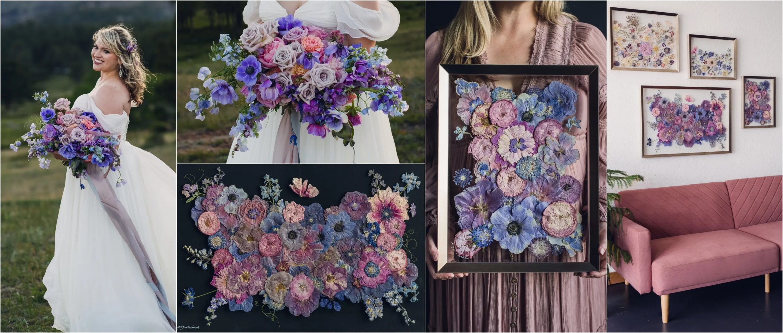 melody-art-collage-scaled Elopement Bouquet and Bouquet Preservation Process